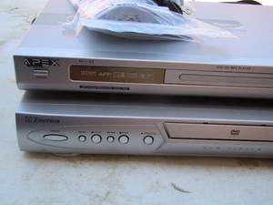 lot 156 image: apex digital dvd player with remote, Emerson dvd player with remote and av cables