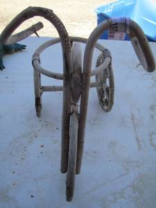 lot 157 image: wooden bike planter pot 13x7x17