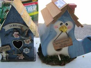 lot 167 image: qty 2 bird houses - bird house lamp