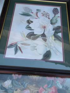 lot 194 image: 30 x 24 framed floral art - 28x22 framed floral art by john wainwright 22 12 x 18 12 framed floral art