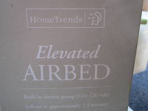 lot 197 image: home trend elevated twin size air mattress