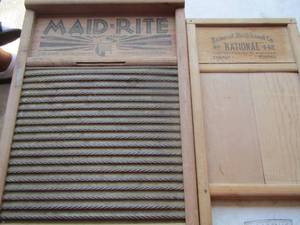 lot 230 image: small wash board maid-rite and large wash board national #442