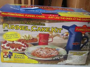 lot 254 image: all American funnel cake kit in original box comes with instructions