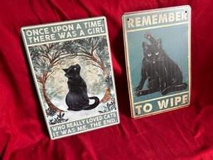 lot 12 image: Metal Signs See Pic 2 Pieces