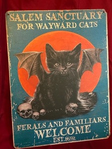 lot 23 image: Metal Cat Sign