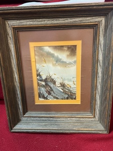 lot 159 image: Small Seascape watercolor some damage see pictures