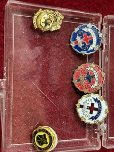 lot 163 image: Small button size pins see pictures
