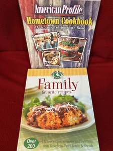 lot 193 image: American profile, Hometown cookbook and gooseberry patch family favorite recipes
