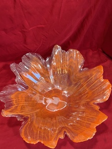 lot 196 image: Orange and Clear Decorative Bowl