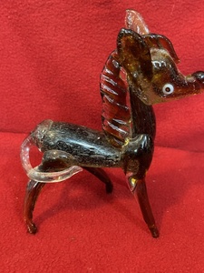 lot 201 image: Blown glass donkey