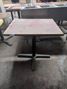 lot 93 image: Red Square Restaurant Table (30x24) wo Screws