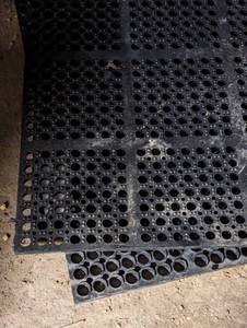 lot 123 image: 2 PC Commercial Rubber Drainage Mat Set