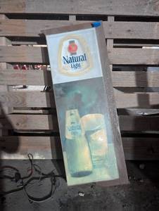 lot 201 image: Vintage Natural Light Light Up Sign