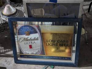 lot 208 image: Michelob Ultra Low Carb Light Beer Sign