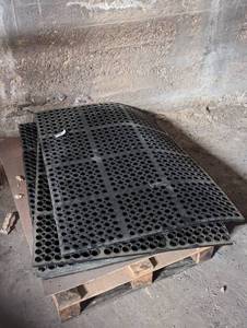 lot 327 image: Set of 4 Commercial Slip Resistant Rubber Floor Mats