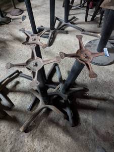 lot 233 image: Set of 3 Metal Table Bases