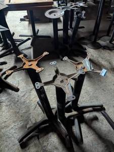 lot 232 image: Set of 3 Metal Table Bases