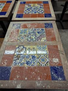 lot 87 image: 2PC Mixed Lot Chilis Restaurant Tables (25.5) and (35x25.5)