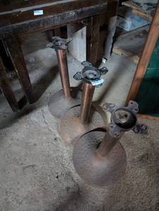 lot 224 image: Set of 3 Metal Table Stands