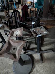 lot 227 image: Set of 3 Mixed Metal Table Stands