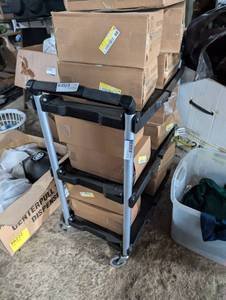 lot 265 image: 3-Tier Commercial Cart in Black and Silver