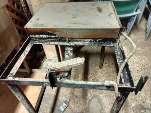 lot 180 image: Commercial Restaurant Gas Stove w Side Counter