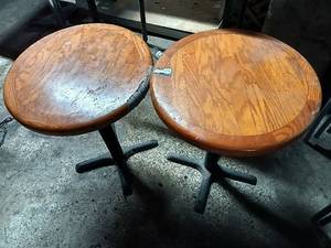 lot 175 image: 2 PC Round Restaurant Tables (2)