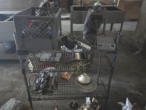 lot 398 image: Cart w Cobra 22 GTL, Stereo Magic II, Speakers, Cords, and MORE...