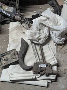 lot 372 image: Tarp and Vintage Tools high lift bumper jacks
