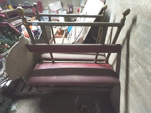 lot 71 image: Historic Stockyards Spaghetti Warehouse Restaurant Bench (Image Is Representation, May Not Be Exact Bench)