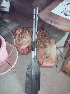 lot 345 image: Mixed Boating Lot Including Boating Gas Tanks, Oars,and MORE...