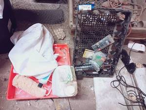 lot 371 image: Mixed Lot of Dymaflex, Cable Ties, Lights, Buckets, and MORE...