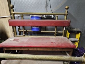 lot 70 image: Historic Stockyards Spaghetti Warehouse Restaurant Bench (Image Is Representation, May Not Be Exact Bench)