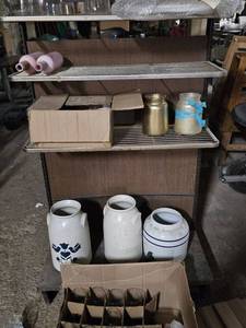 lot 437 image: Cabinet with contents (not pottery jugs - those are lot 219)