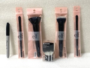 lot 14 image: Lot Of 5 New - Elf (1) Kabuki For Air Brush Finish (2) Brushes & (2) Concealers - As Shown