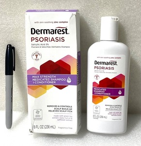 lot 25 image: New Other DERMAREST Psoriasis Max Strength Medicated Shampoo Plus Conditioner, 8 Oz - As Shown - Retails New $23