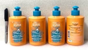 lot 39 image: Lot Of 4 - New LOreal Paris Elvive Dream Lengths Curls Dreamy Curls Paraben-Free Leave-In Cream, 10.2 Fl Oz Each - As Shown - Total Retail $32