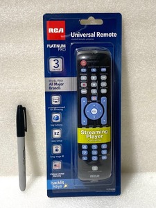 lot 46 image: New RCA Platinum Pro Universal Remote Control, Model# RCRN03BE - As Shown
