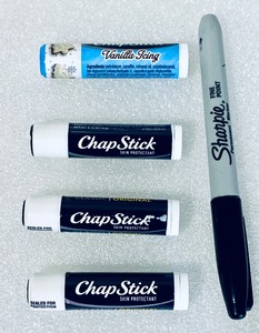 lot 54 image: Lot Of 4 New - (3) Chapstick Original & (1) Vanilla Icing - As Shown