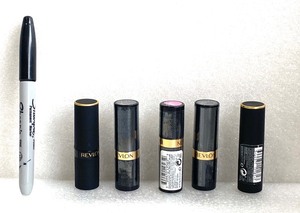 lot 56 image: Lot Of 5 New Other - Revlon Super Lustrous Lipstick, (1) Bare Affair, (1) Pink Promise, (1) Secret Club, (1) Candy Addict & (1) Getting Serious, .15 Oz Each - As Shown