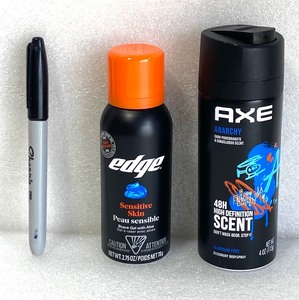 lot 68 image: Lot Of 2 New Other - (1) Axe Anarchy 48 Hour Deodorant Body Spray, 4 Oz & (1) Edge Sensitive Skin Shave Gel, 2.75 Oz - As Shown