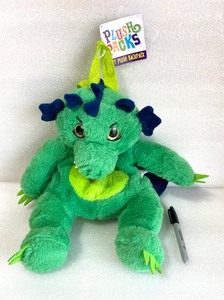 lot 69 image: New With Tags Plush Packs Dragon Soft Plush Backpack - As Shown