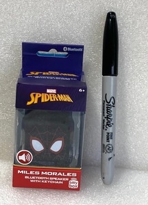 lot 83 image: New Marvel Spider-Man Miles Morales Bluetooth Speaker With Keychain - As Shown