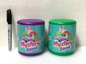 lot 97 image: Lot Of 2 - New Squishmallows Mystery Squad Capsule With 4 Toy, 1 Toy Each Capsule - As Shown