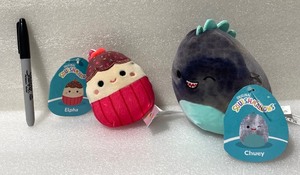 lot 103 image: Lot Of 2 New With Tags - Original Squishmallows (1) Elpha & (1) Chuey - As Shown