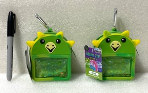 lot 106 image: Lot Of 2 - New With Tags Feel It, Fill It & Clip It Mini Zip Spike With Liquid Floating Glitter - As Shown