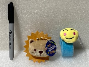 lot 111 image: Lot Of 2 New With Tags - ToyTown Express Plush Slap Bracelets, (1) Lion & (1) Smile Face - As Shown