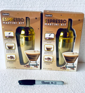 lot 117 image: Lot Of 2 - New Frankford Espresso Martini Shakers - As Shown - Total Retail $30 - READ