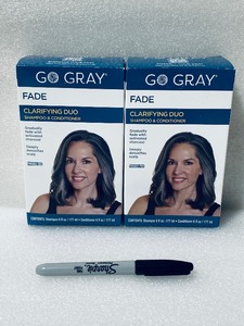 lot 119 image: Lot Of 2 - New Go Gray Fade Clarifying Duo Shampoo & Conditioner, 12 Fl Oz Each Box - Total Retail $30