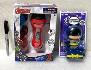 lot 140 image: Lot Of 2 New - Funko Popsies Batman & Marvel Avengers Projector Light - As Shown